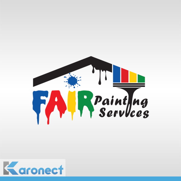 طراحی لوگوی ترکیبی به سفارش Fair painting services لوگوی ترکیبی